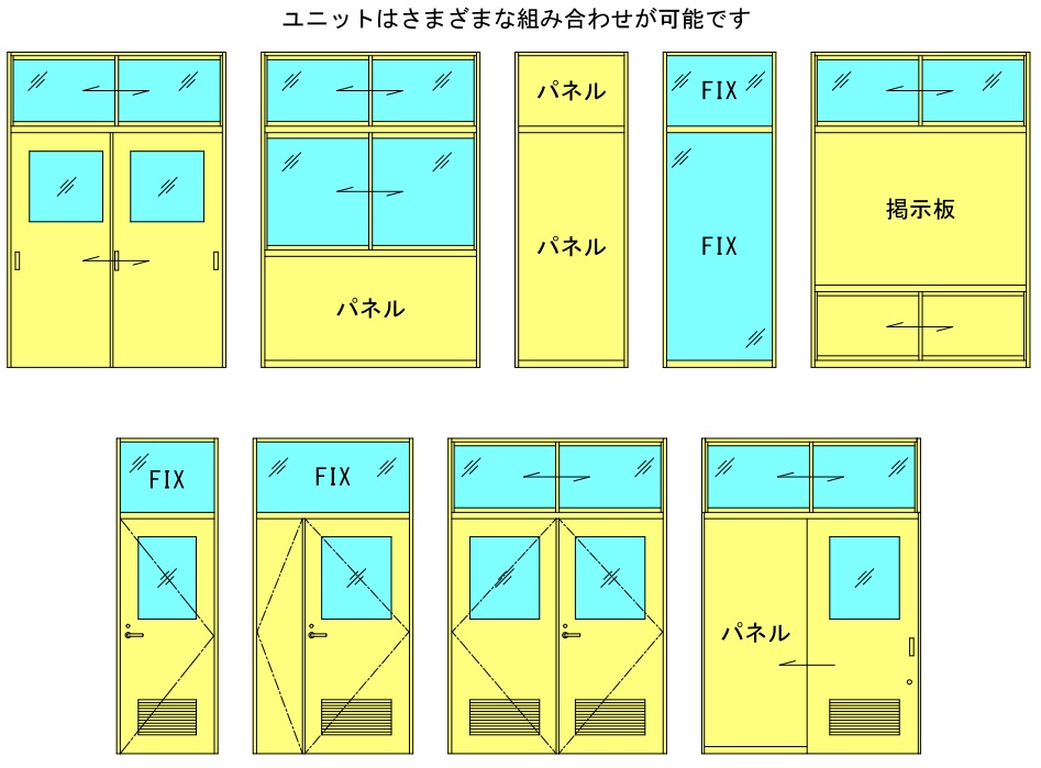 SA-90シリーズ、RS-90Fのユニットバリエーション